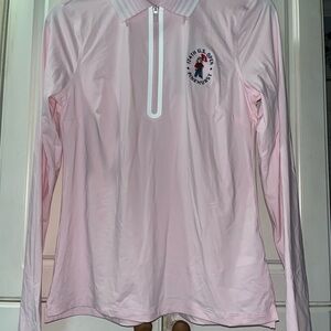 G/FORE Light Pink Polo with Zipper